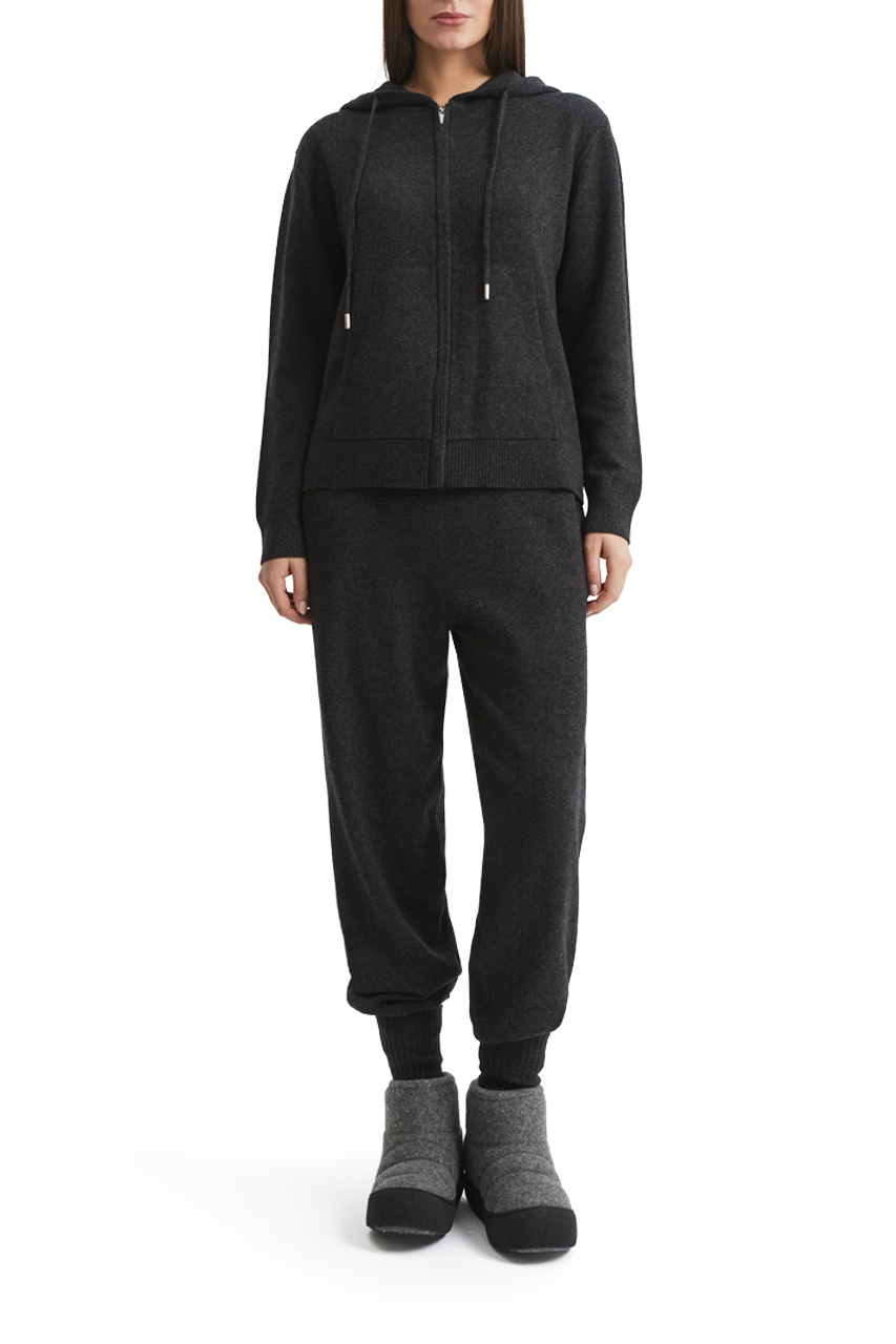 Худи на молнии 112505 ТЕМНО СЕРЫЙ, фото 2